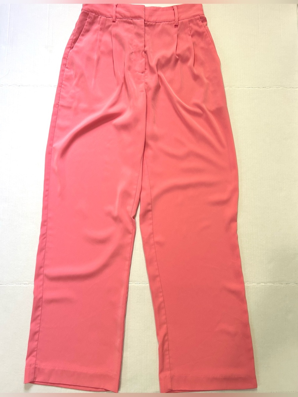 Women’s Z Supply High-Waist Wide Leg Pants Petal Pink Soft Flowy Draping Preppy